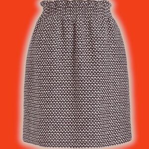 J. Crew Factory ‘Sidewalk Skirt’ in Black & White Printed Jacquard Size 4
